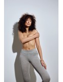 Light gray sports leggings with print MR11145 - Online store - Boutique